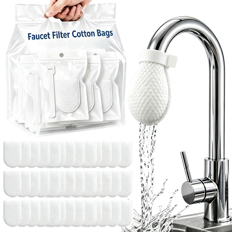 Kitchen Appliances And Utensils - 300/30x Wasserhahnfilter-Baumwollbeutel mit Riemen, Spritzschutz, Küchenarmatur-Wasserfilter,