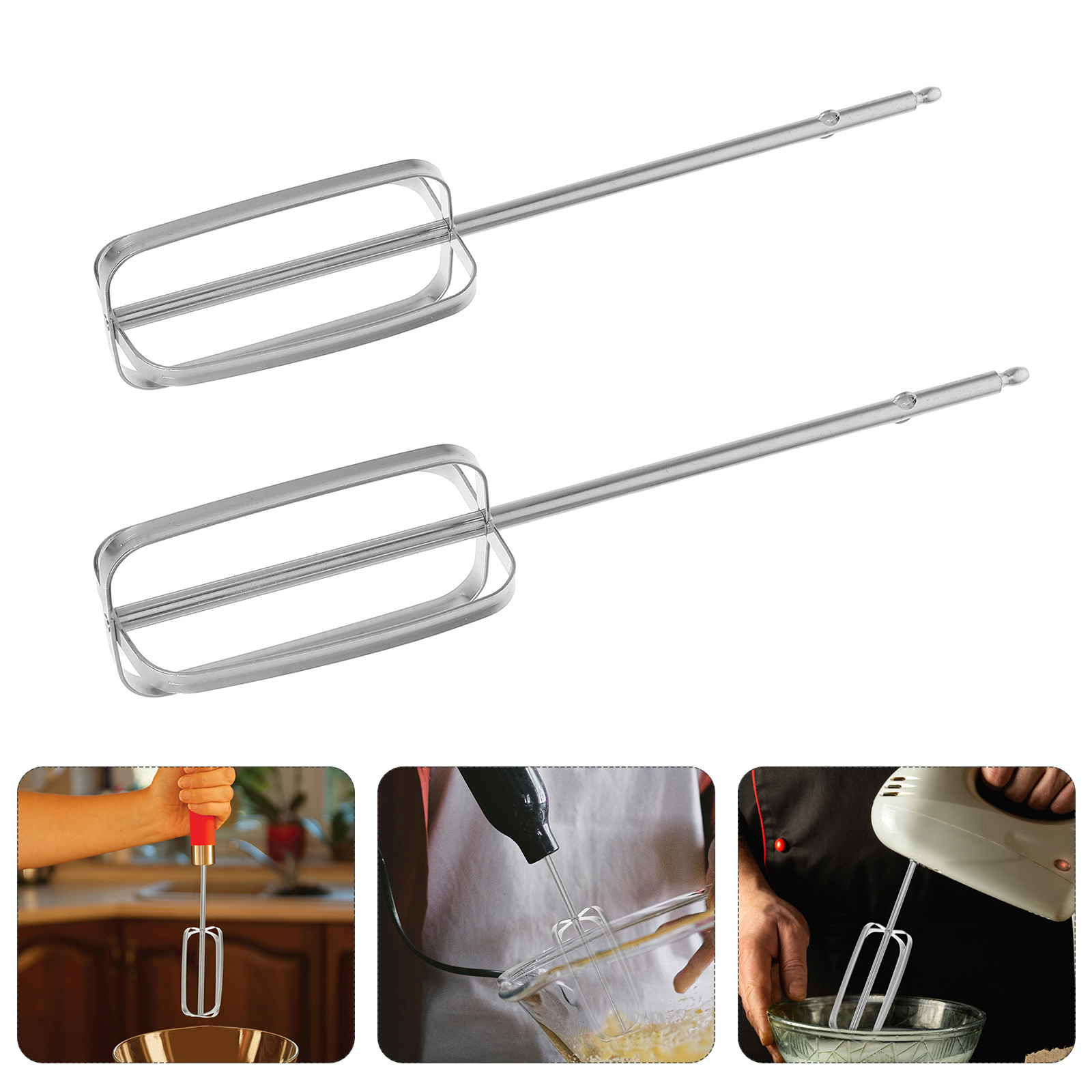 Kitchen Appliances For Sale - 2-teilige Handmixer-Aufsätze aus Edelstahl, Rührbesen, Handmixer-Rührbesen-Aufsätze,