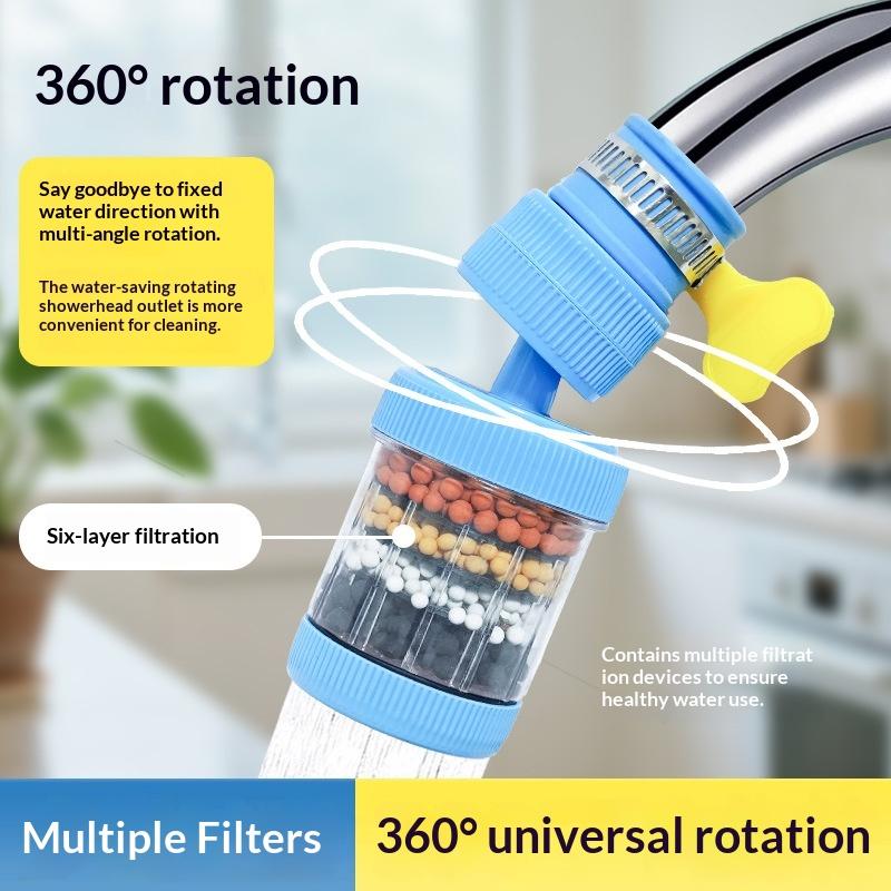 Kitchen Appliances And Utensils - Wasserhahn-Filter mit 360°-Drehung, Universeller Anti-Spritz-Filter, Küchenarmatur-Verlängerung,