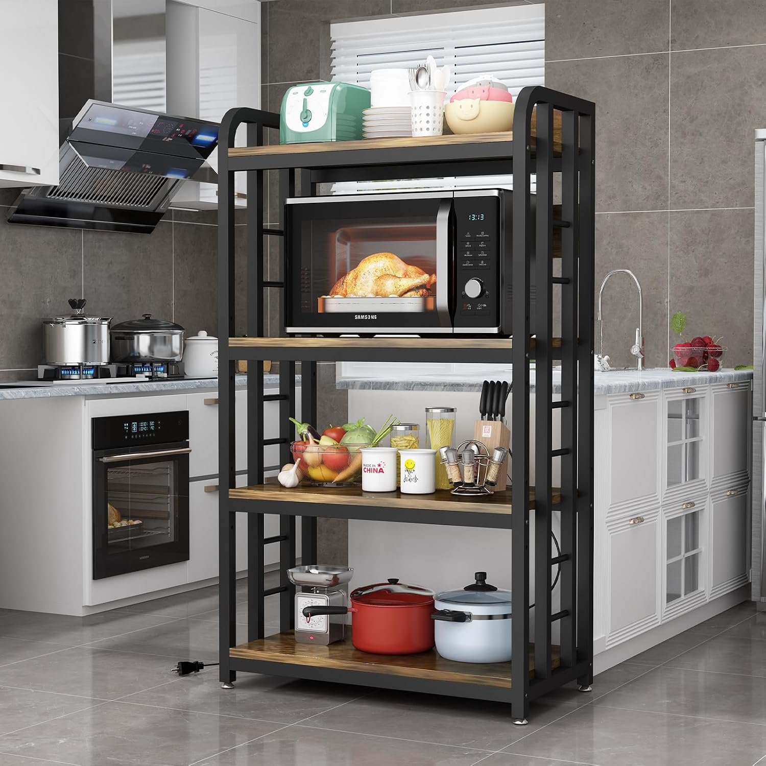 4-stöckiges Küchenregal mit St – Kitchen Appliances Countertop Bewertung und Preis