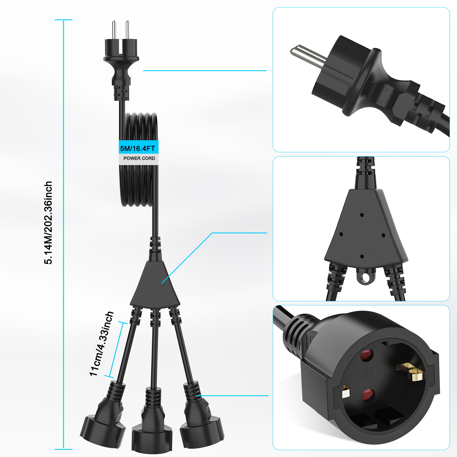EU-Zugringstecker Verlängerung – Kitchen Appliances Extension Cord Bewertung und Preis